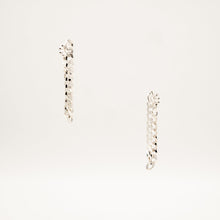 Load image into Gallery viewer, Dangling Sterling Silver Cuban Chain Earrings