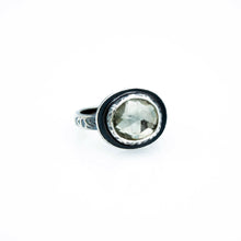 Load image into Gallery viewer, White Topaz Abyss Ring - Sterling Silver, Fine Silver - Size 6.5 - TIN HAUS