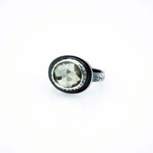 Load image into Gallery viewer, White Topaz Abyss Ring - Sterling Silver, Fine Silver - Size 6.5 - TIN HAUS