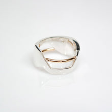 Load image into Gallery viewer, Men's Andromeda Ring - Smooth, Polish, 14KT Yellow Gold, Sterling Silver, White Diamonds - TIN HAUS Jewelry