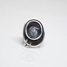 Load image into Gallery viewer, Astro Ring - Sterling Silver, Grey Sapphire - TIN HAUS