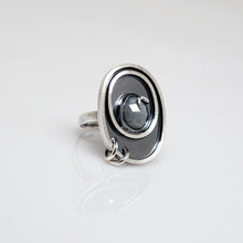 Load image into Gallery viewer, Astro Ring - Sterling Silver, Grey Sapphire - TIN HAUS