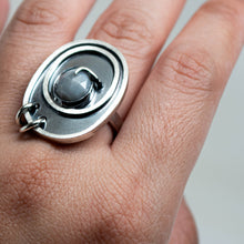 Load image into Gallery viewer, Astro Ring - Sterling Silver, Grey Sapphire - TIN HAUS
