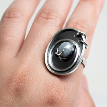 Load image into Gallery viewer, Astro Ring - Sterling Silver, Grey Sapphire - TIN HAUS