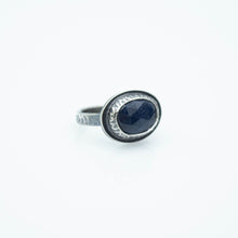 Load image into Gallery viewer, Blue Sapphire Abyss Ring - Fine Silver, Sterling Silver - Size 7 - TIN HAUS