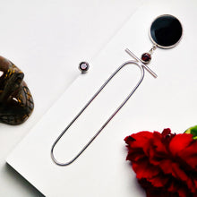 Load image into Gallery viewer, Cleopatra LE Earrings - Sterling Silver Garnet Hematite - TIN HAUS Jewelry