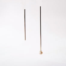 Load image into Gallery viewer, Cosmic Drop Pearl Earrings - Sterling Silver, White Freshwater Pearl - TIN HAUS Jewelry