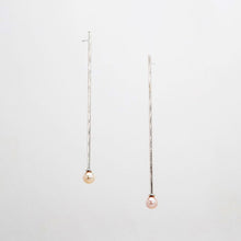 Load image into Gallery viewer, Cosmic Twin Pearl Earrings - Polished Sterling Silver - TIN HAUS Jewelry