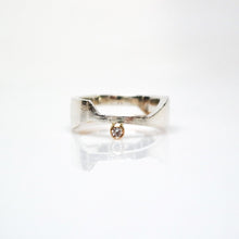 Load image into Gallery viewer, The Deity Ring - Polish, Smooth Texture, 14KT Yellow Gold, Sterling Silver, CVD Diamond - TIN HAUS Jewelry