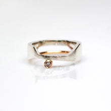 Load image into Gallery viewer, The Deity Ring - Polish, Smooth Texture, 14KT Yellow Gold, Sterling Silver, CVD Diamond - TIN HAUS Jewelry