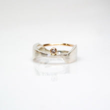 Load image into Gallery viewer, The Deity Ring - Polish, Smooth Texture, 14KT Yellow Gold, Sterling Silver, CVD Diamond - TIN HAUS Jewelry