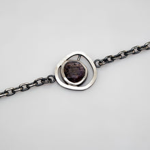 Load image into Gallery viewer, Empress Necklace - Sterling Silver, 14K Yellow Gold, Rainbow Moonstone, Sheen Sapphire, Rhodolite Garnet, White Topaz, Freshwater Pearls - TIN HAUS Jewelry