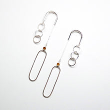 Load image into Gallery viewer, Equilibrium Earrings - Sterling Silver, Gold Rutilated Quartz - TIN HAUS Jewelry