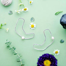 Load image into Gallery viewer, Form Studs - Sterling Silver, Light Mauve Freshwater Pearls - TIN HAUS Jewelry