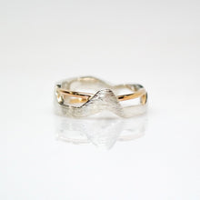 Load image into Gallery viewer, Women's Galaxy Ring - Polish, 14KT Yellow Gold, Sterling Silver, White Diamonds - TIN HAUS Jewelry