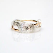 Load image into Gallery viewer, Women's Galaxy Ring - Polish, 14KT Yellow Gold, Sterling Silver, White Diamonds - TIN HAUS Jewelry