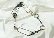 Load image into Gallery viewer, Interlink 14KT Oxidized Sterling Silver Necklace