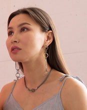 Load image into Gallery viewer, Interlink Earrings - 14KT Yellow Gold, Sterling Silver - TIN HAUS Jewelry