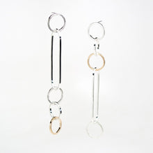 Load image into Gallery viewer, Interlink Earrings - Polished 14KT Gold Sterling Silver - TIN HAUS Jewelry