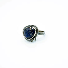 Load image into Gallery viewer, Rosecut Lapis Lazuli Sterling Silver Ring - OOAK - Size 7 - TIN HAUS Jewelry