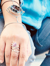 Load image into Gallery viewer, Mana Bracelet with the Diatom Pink Sapphire Pearl Ring.