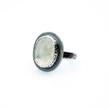 Load image into Gallery viewer, Rainbow Moonstone Abyss Ring - Fine Silver, Sterling Silver - Size 7.25 - TIN HAUS