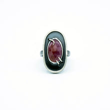 Load image into Gallery viewer, Pink Sapphire Shadow Box Ring - OOAK - Size 7 - TIN HAUS Jewelry