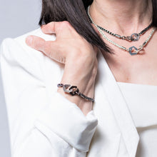 Load image into Gallery viewer, Presence II-Loop Necklace and Bracelet Group Shot - Sterling Silver, Fine Silver - TIN HAUS Jewelry