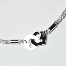 Load image into Gallery viewer, Presence II-Loop Necklace in Polish - Sterling Silver, Fine Silver - TIN HAUS Jewelry