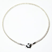 Load image into Gallery viewer, Presence II-Loop Necklace in Polish - Sterling Silver, Fine Silver - TIN HAUS Jewelry