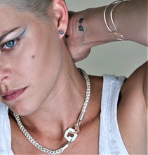 Load image into Gallery viewer, Presence III-Loop Necklace in High Polish - Sterling Silver, Fine Silver - TIN HAUS Jewelry