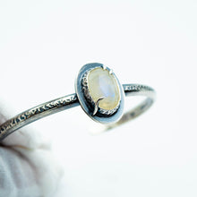 Load image into Gallery viewer, Abyss Cuff Bracelet - Sterling Silver, Rainbow Moonstone - TIN HAUS