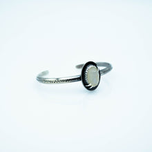 Load image into Gallery viewer, Abyss Cuff Bracelet - Sterling Silver, Rainbow Moonstone - TIN HAUS