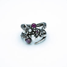Load image into Gallery viewer, Sapphire Diamond Ruby Pearl Serpents Ring
