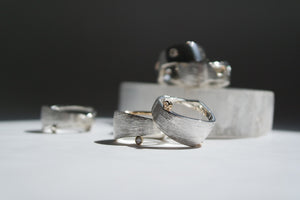 Men's Solar 14KT Gold Sterling Silver CVD Diamond Ring
