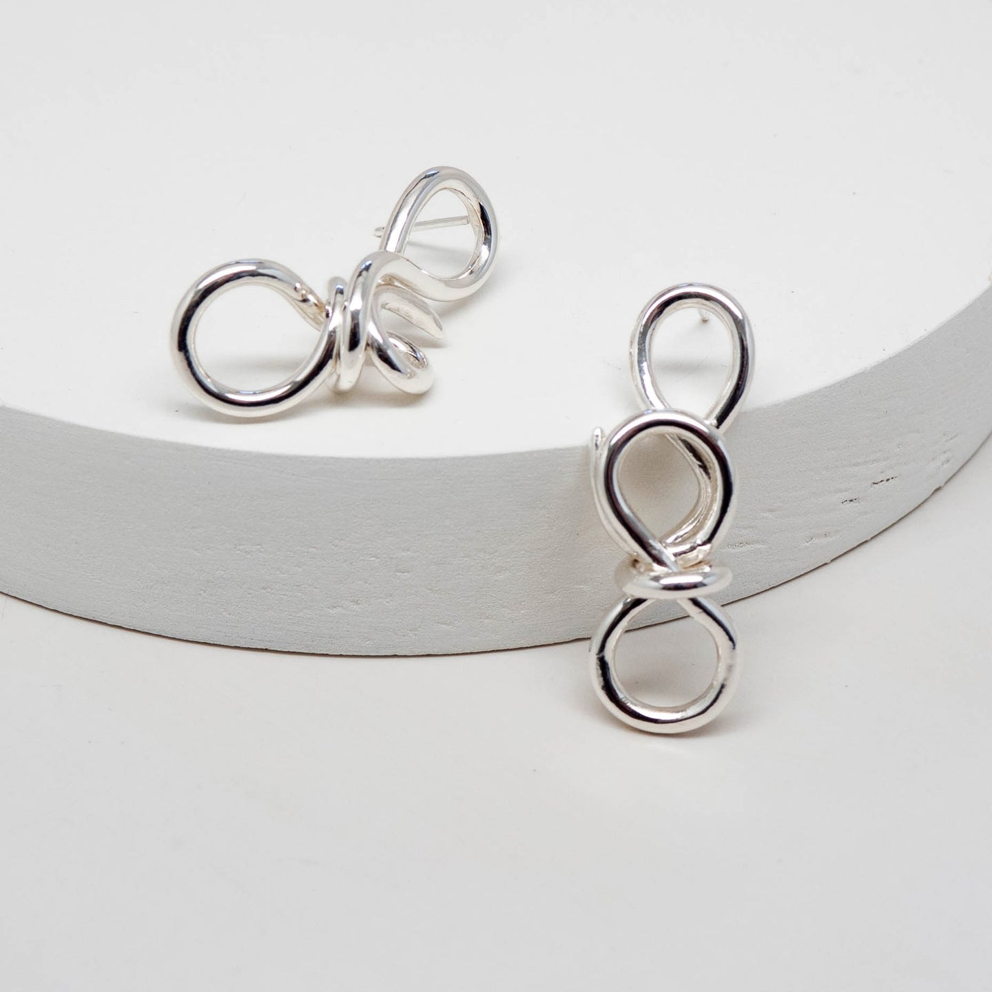 Spiro Stud Earrings - Sterling Silver - TIN HAUS® Jewelry