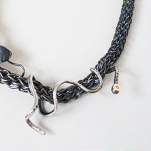 Load image into Gallery viewer, Venom Snake Chain Necklace - Fine Silver, Sterling Silver, 14k Yellow Gold, Diamonds - TIN HAUS® Jewelry