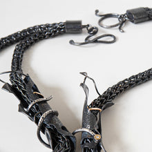Load image into Gallery viewer, Venom Snake Chain Necklace - Fine Silver, Sterling Silver, 14k Yellow Gold, Diamonds - TIN HAUS® Jewelry