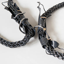 Load image into Gallery viewer, Venom Snake Chain Necklace - Fine Silver, Sterling Silver, 14k Yellow Gold, Diamonds - TIN HAUS® Jewelry