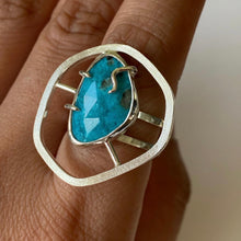 Load image into Gallery viewer, Tranquility Ring - Sterling Silver, American Turquoise - TIN HAUS