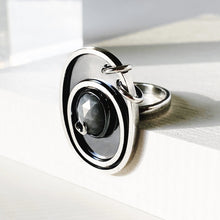 Load image into Gallery viewer, Astro Ring - Sterling Silver, Grey Sapphire - TIN HAUS