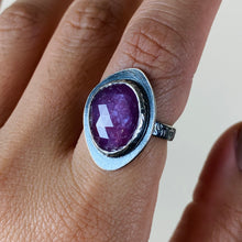 Load image into Gallery viewer, Pink Raspberry Abyss Ring - Sterling Silver - Size 6.75 - TIN HAUS