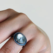 Load image into Gallery viewer, White Topaz Abyss Ring - Sterling Silver, Fine Silver - Size 6.5 - TIN HAUS