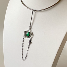 Load image into Gallery viewer, Rebel Lariat Wire Choker - Chrysoprase, Amethyst, Black Rutile Quartz - TIN HAUS