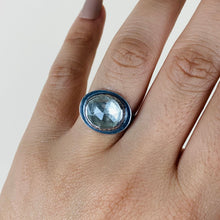 Load image into Gallery viewer, White Topaz Abyss Ring - Sterling Silver, Fine Silver - Size 6.5 - TIN HAUS