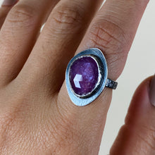 Load image into Gallery viewer, Pink Raspberry Abyss Ring - Sterling Silver - Size 6.75 - TIN HAUS