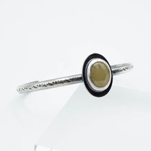 Load image into Gallery viewer, Yellow Sapphire Abyss Cuff Bracelet - Fine Silver, Sterling Silver, Yellow Sapphire - Size Medium - TIN HAUS