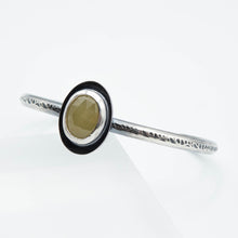Load image into Gallery viewer, Yellow Sapphire Abyss Cuff Bracelet - Fine Silver, Sterling Silver, Yellow Sapphire - Size Medium - TIN HAUS