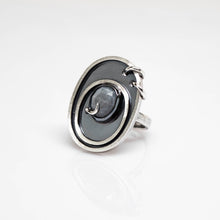 Load image into Gallery viewer, Astro Ring - Sterling Silver, Grey Sapphire - TIN HAUS