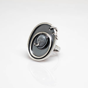 Astro Ring - Sterling Silver, Grey Sapphire - TIN HAUS